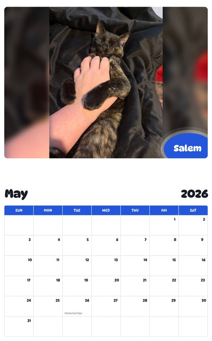 2026 - 2027 Salem - Pawidols Pet Calendar