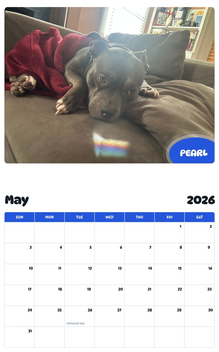 2026 - 2027 PEARL - Pawidols Pet Calendar