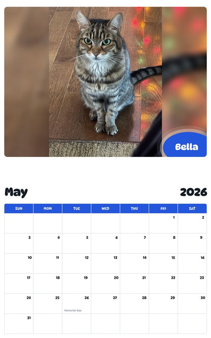 2026 - 2027 Bella - Pawidols Pet Calendar