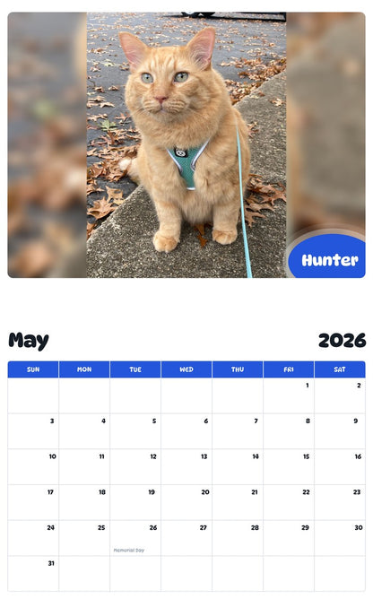 2026 - 2027 Hunter - Pawidols Pet Calendar
