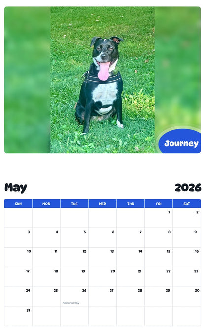 2026 - 2027 Journey - Pawidols Pet Calendar