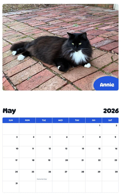 2026 - 2027 Annie - Pawidols Pet Calendar