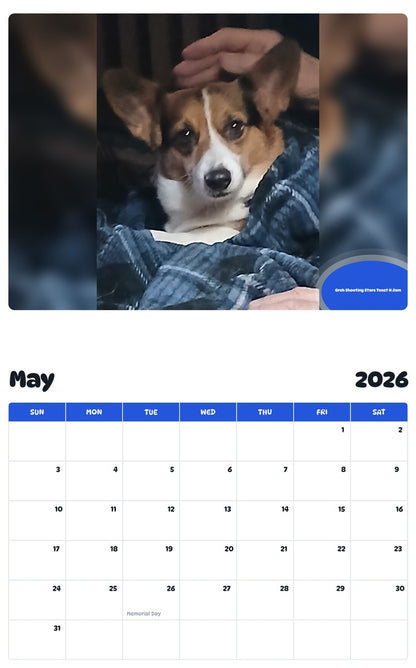 2026 - 2027 Grch Shooting Stars Toast N Jam - Pawidols Pet Calendar