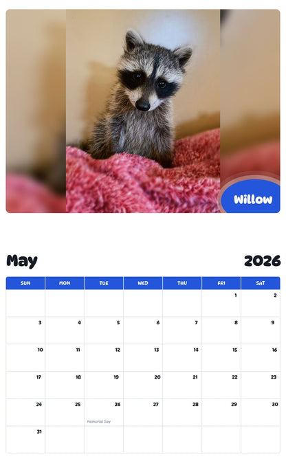 2026 - 2027 Willow - Pawidols Pet Calendar