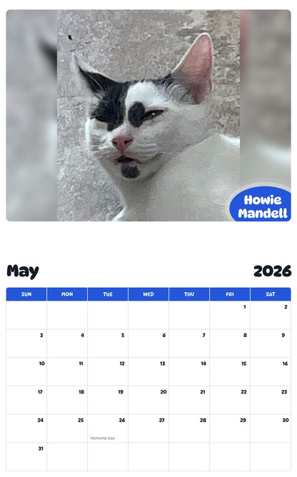 2026 - 2027 Howie Mandell - Pawidols Pet Calendar