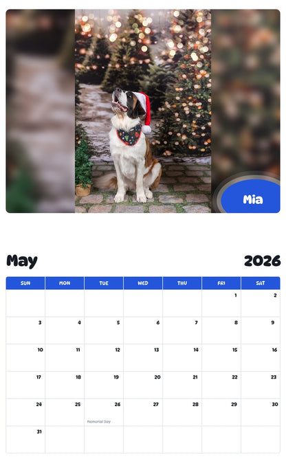 2026 - 2027 Mia - Pawidols Pet Calendar