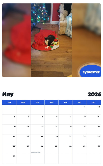 2026 - 2027 Sylvester - Pawidols Pet Calendar
