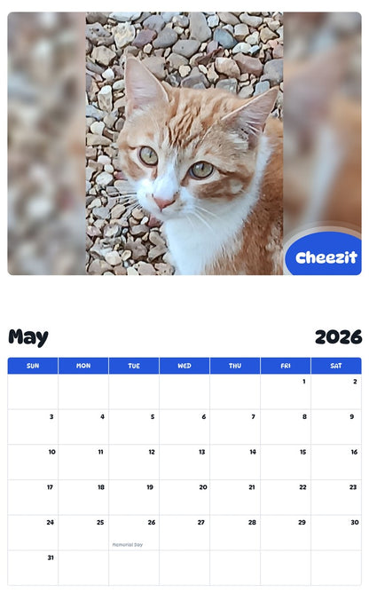 2026 - 2027 Cheezit - Pawidols Pet Calendar