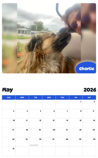2026 - 2027 Charlie - Pawidols Pet Calendar