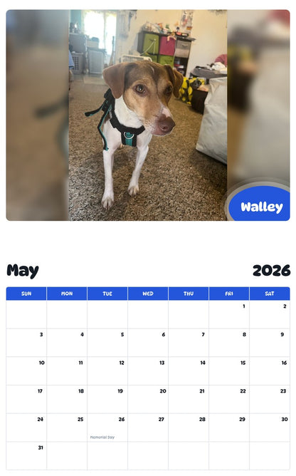 2026 - 2027 Walley - Pawidols Pet Calendar