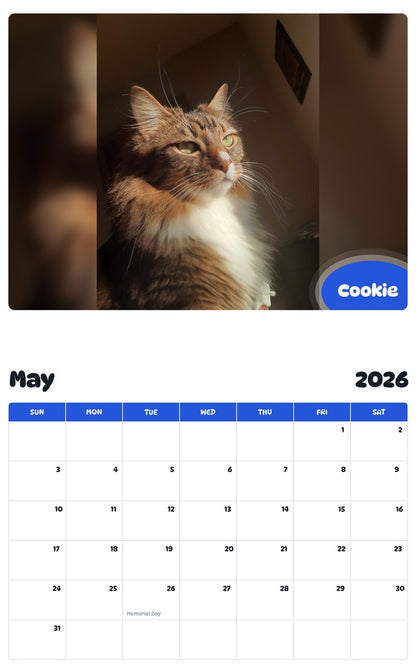 2026 - 2027 Cookie - Pawidols Pet Calendar