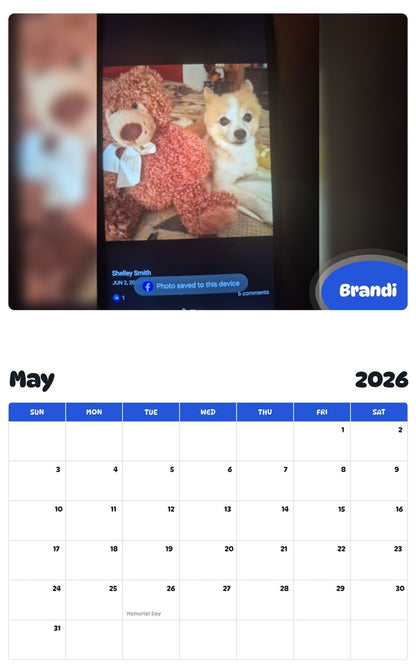 2026 - 2027 Brandi - Pawidols Pet Calendar