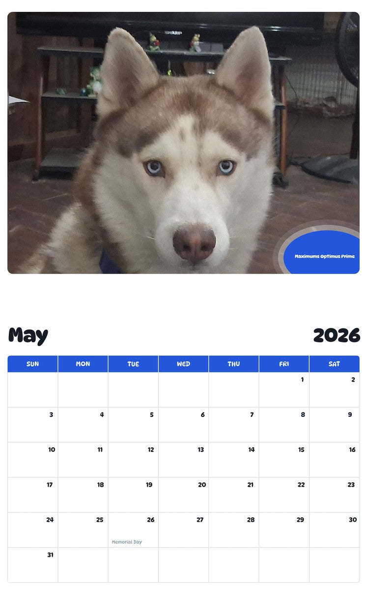 2026 - 2027 Maximums Optimus Prime - Pawidols Pet Calendar