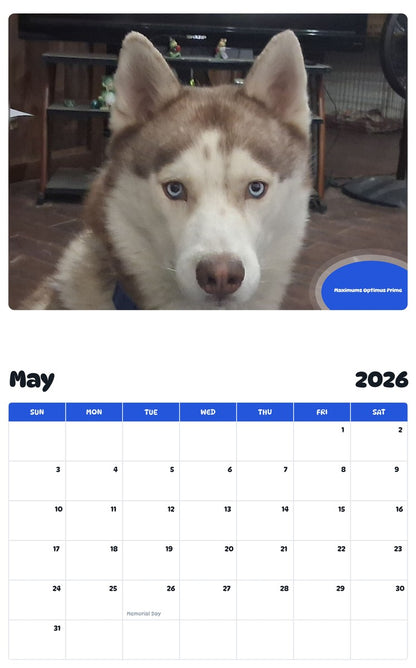 2026 - 2027 Maximums Optimus Prime - Pawidols Pet Calendar