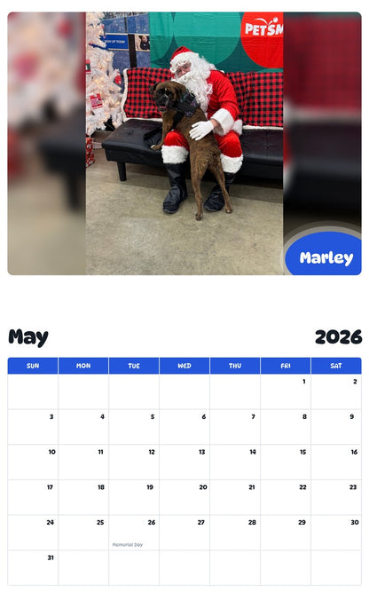2026 - 2027 Marley - Pawidols Pet Calendar