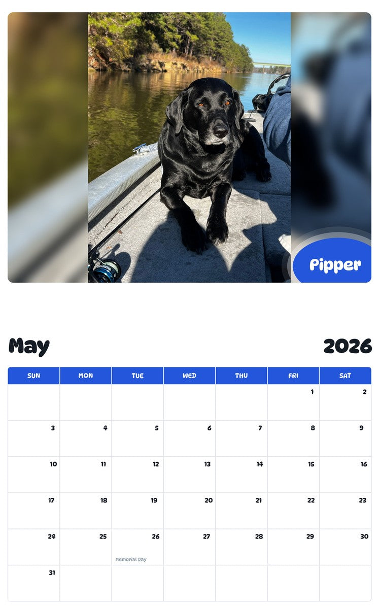 2026 - 2027 Pipper - Pawidols Pet Calendar
