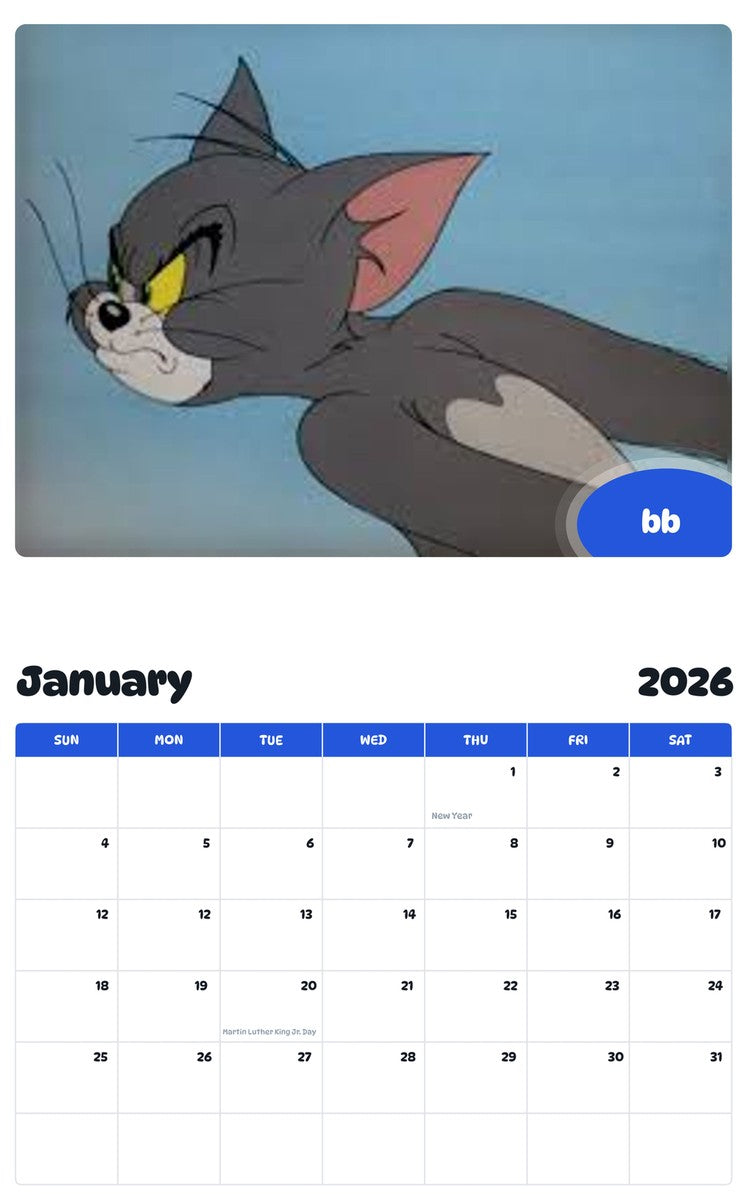 October 2025 - September 2026 bb - Pawidols Pet Calendar
