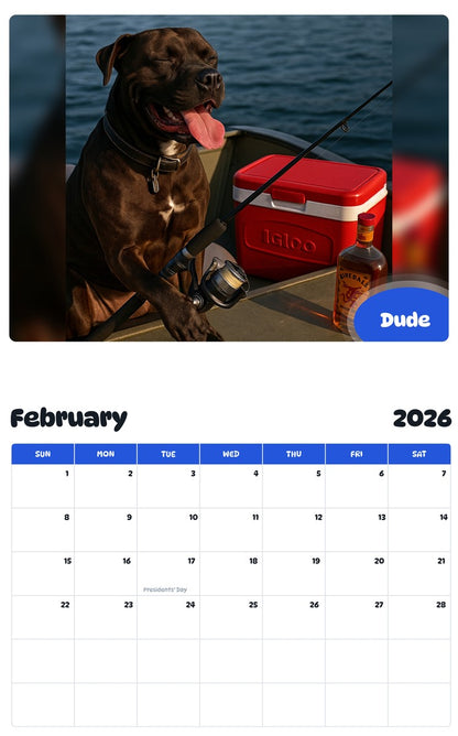 October 2025 - September 2026 Dude - Pawidols Pet Calendar