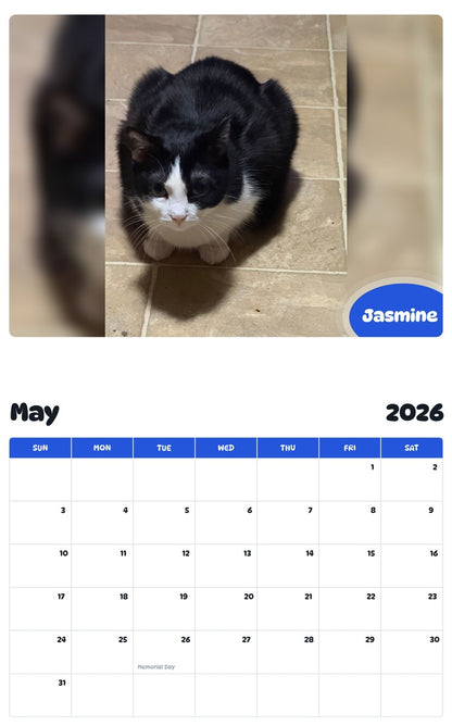2026 - 2027 Jasmine - Pawidols Pet Calendar