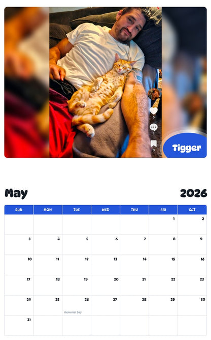 2026 - 2027 Tigger - Pawidols Pet Calendar
