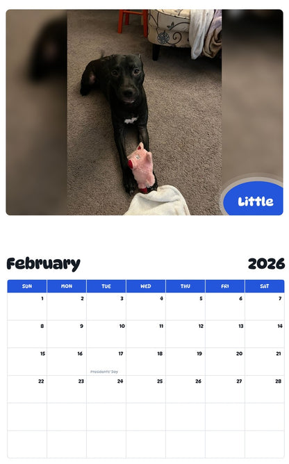 October 2025 - September 2026 Little - Pawidols Pet Calendar