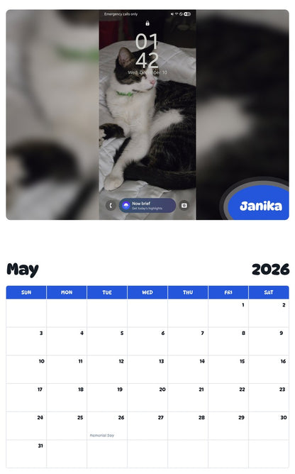 2026 - 2027 Janika - Pawidols Pet Calendar