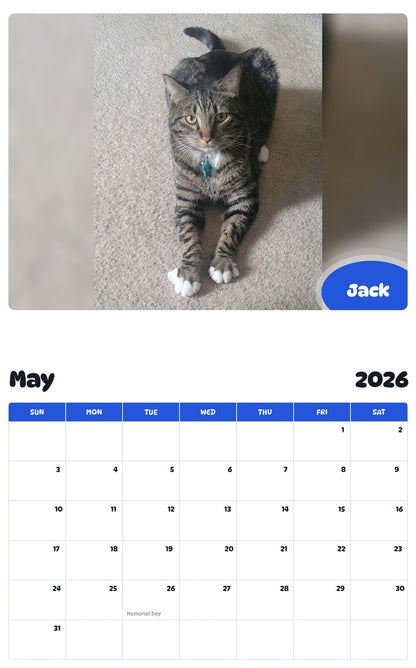 2026 - 2027 Jack - Pawidols Pet Calendar