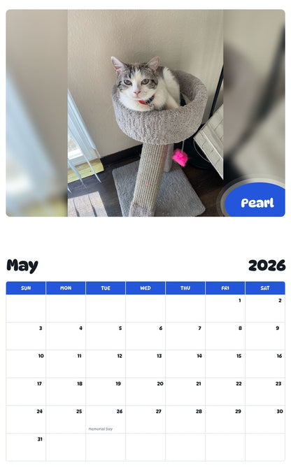 2026 - 2027 Pearl - Pawidols Pet Calendar