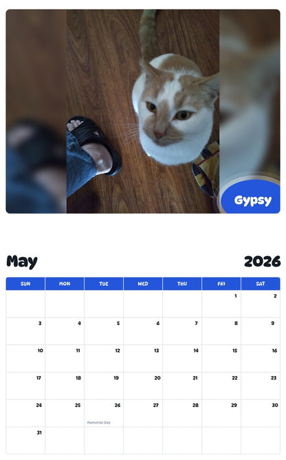 2026 - 2027 Gypsy - Pawidols Pet Calendar