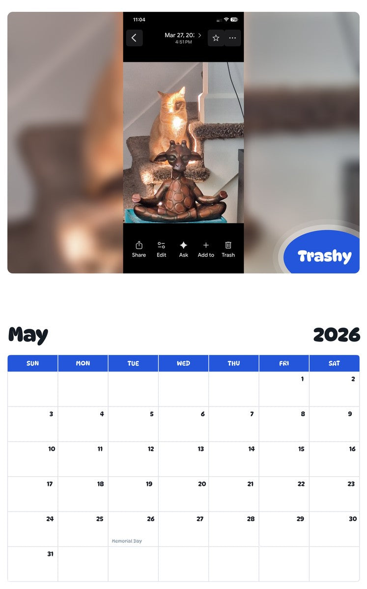 2026 - 2027 Trashy - Pawidols Pet Calendar
