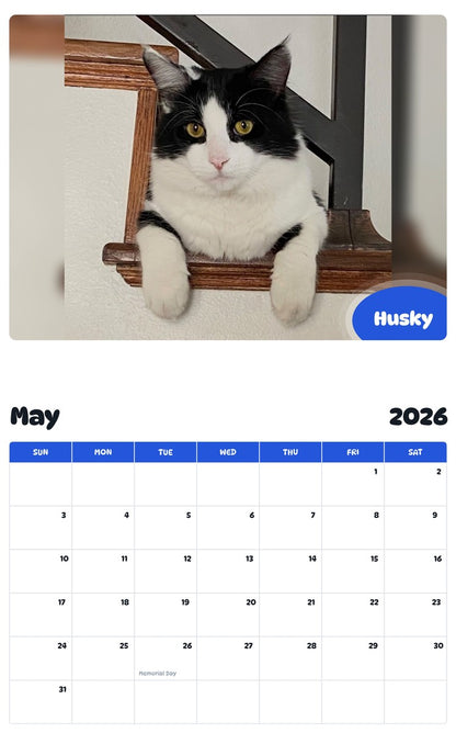 2026 - 2027 Husky - Pawidols Pet Calendar