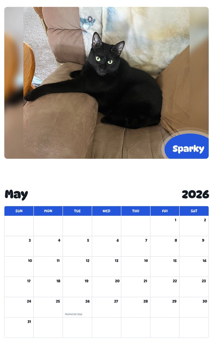 2026 - 2027 Sparky - Pawidols Pet Calendar