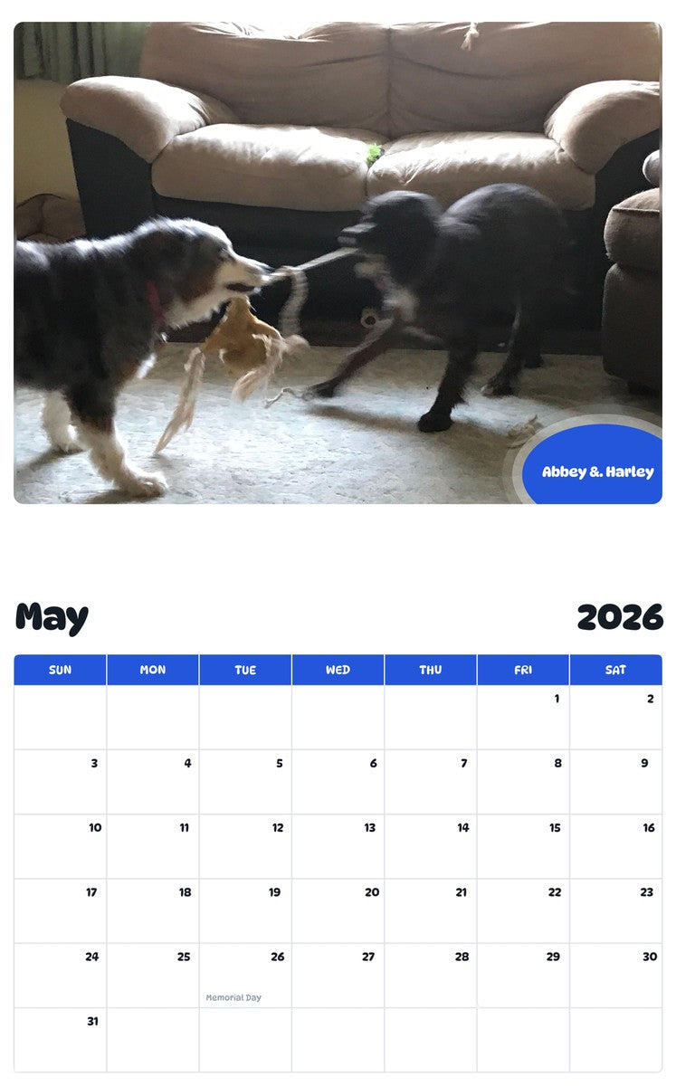 2026 - 2027 Abbey &. Harley - Pawidols Pet Calendar