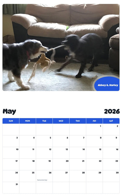 2026 - 2027 Abbey &. Harley - Pawidols Pet Calendar