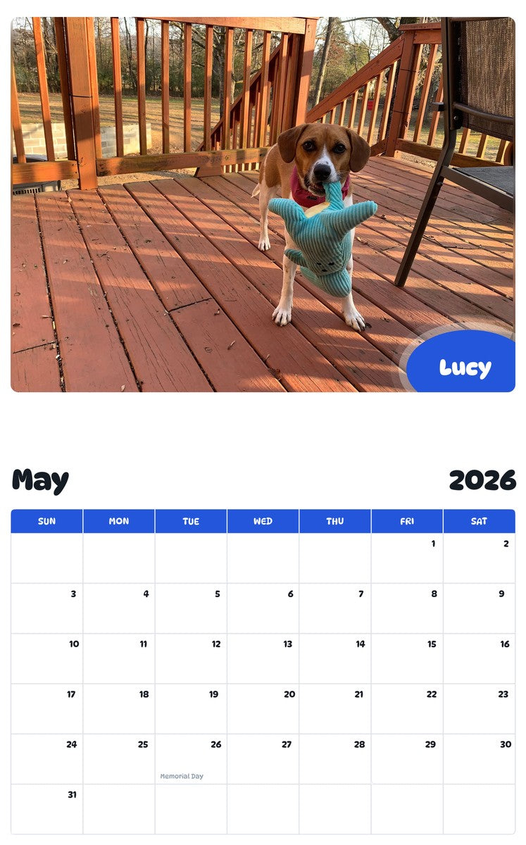 2026 - 2027 Lucy - Pawidols Pet Calendar