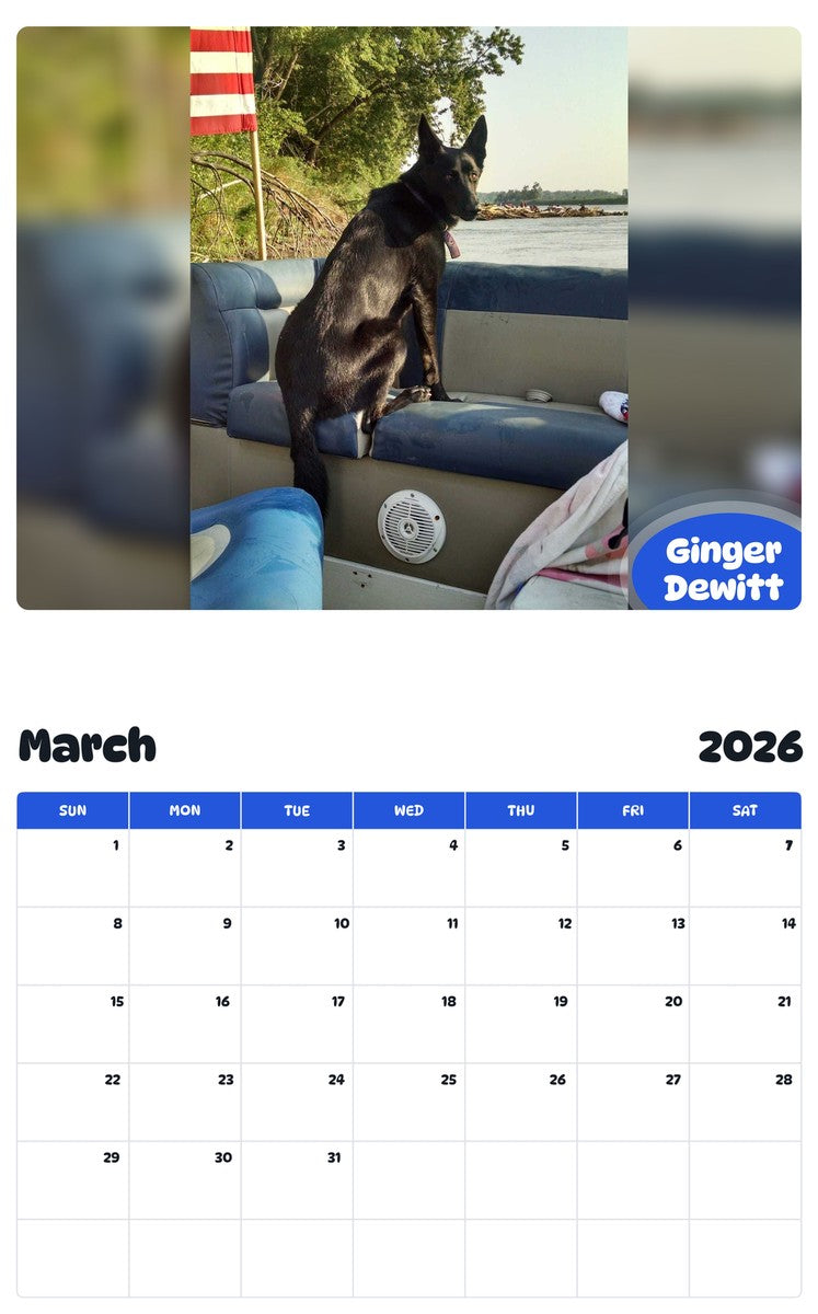 November 2025 - October 2026 Ginger Dewitt - Pawidols Pet Calendar