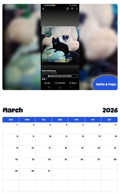 November 2025 - October 2026 Katie & Pepe - Pawidols Pet Calendar