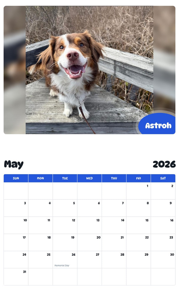 2026 - 2027 Astroh - Pawidols Pet Calendar