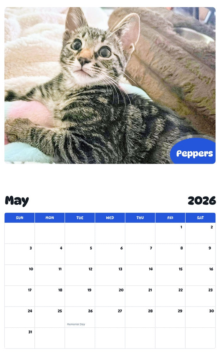 2026 - 2027 Peppers - Pawidols Pet Calendar