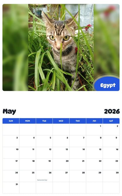 2026 - 2027 Egypt - Pawidols Pet Calendar