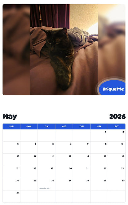 2026 - 2027 Briquette - Pawidols Pet Calendar