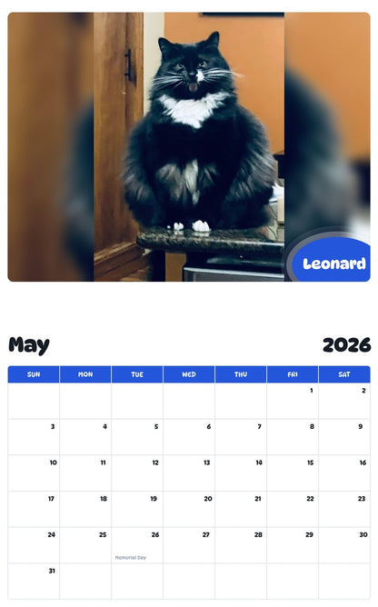 2026 - 2027 Leonard - Pawidols Pet Calendar