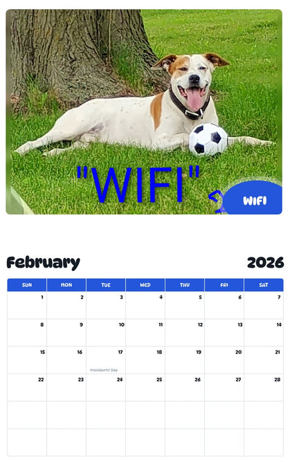 October 2025 - September 2026 WIFI - Pawidols Pet Calendar