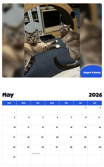 2026 - 2027 Bogart & Randy - Pawidols Pet Calendar