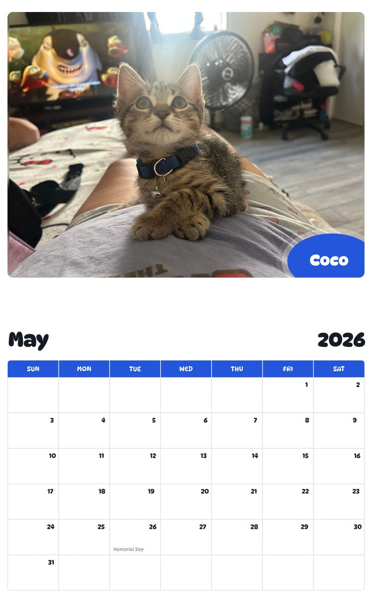 2026 - 2027 Coco - Pawidols Pet Calendar