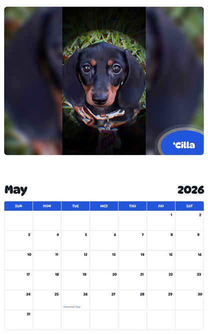 2026 - 2027 ‘Cilla - Pawidols Pet Calendar