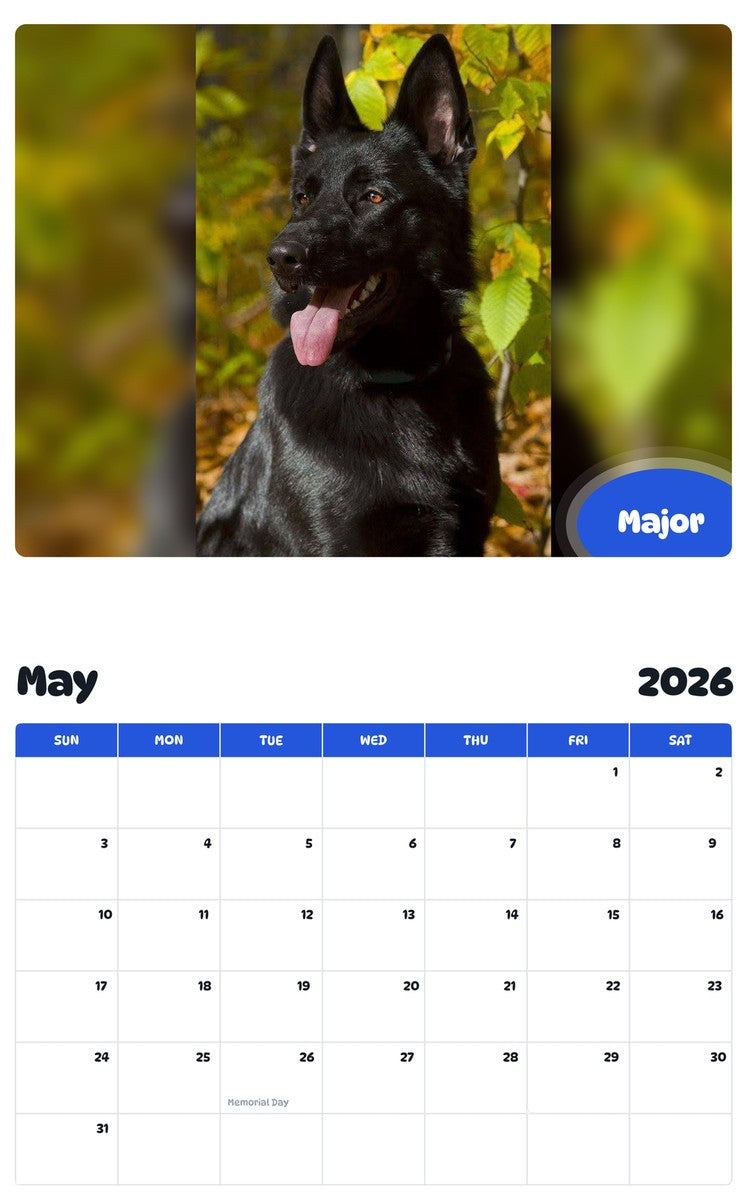 2026 - 2027 Major - Pawidols Pet Calendar