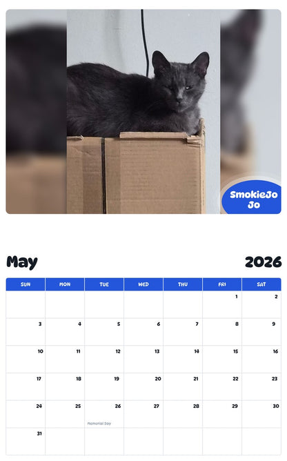 2026 - 2027 SmokieJo Jo - Pawidols Pet Calendar