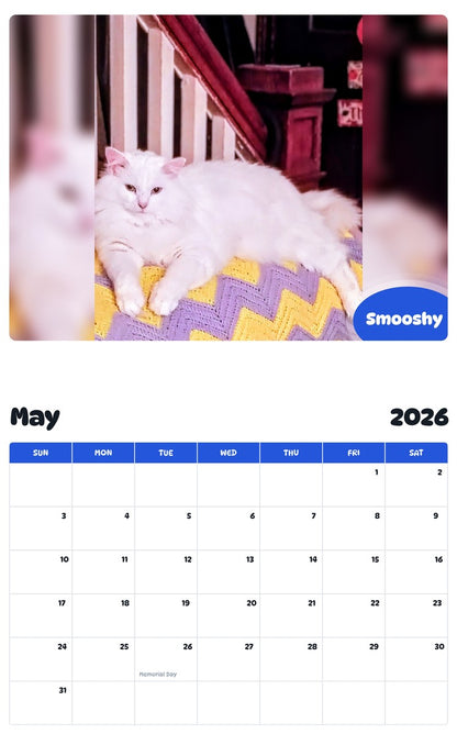 2026 - 2027 Smooshy - Pawidols Pet Calendar