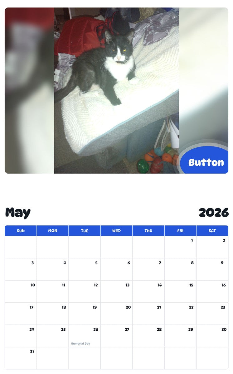 2026 - 2027 Button - Pawidols Pet Calendar